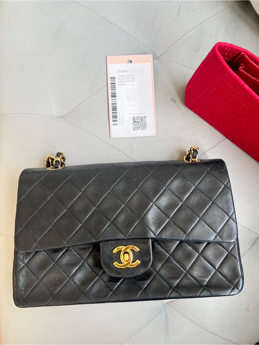 Chanel Vintage Medium Classic Double Flap Lambskin Bag